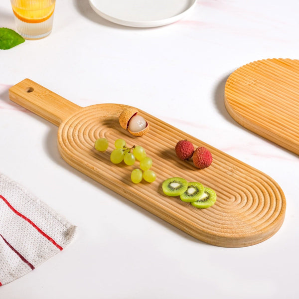 Zen Garden Spirals Wooden Serving Tray 20 Inch