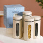 Modular Metal Canister With Glass Display Set Of 4 1500ml
