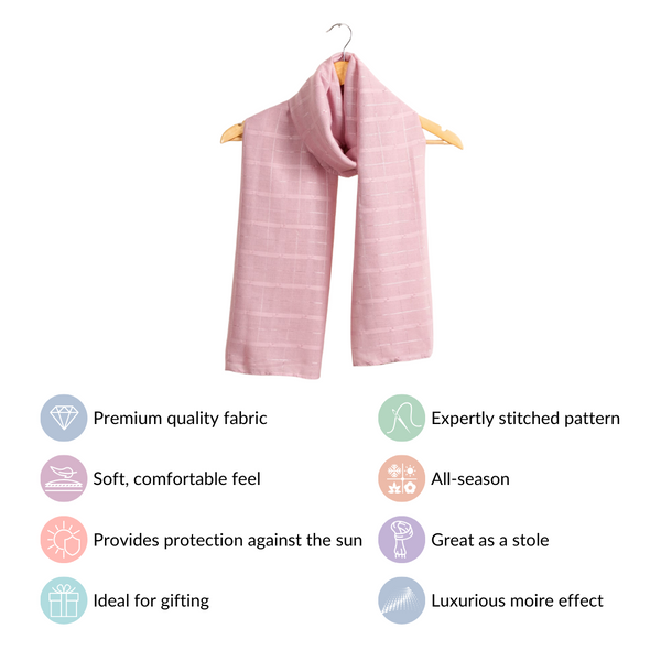 Moire Effect Fashion Scarf For Women Lilac