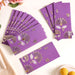 Gold Lotus Shagun Envelope Set Of 12 Purple