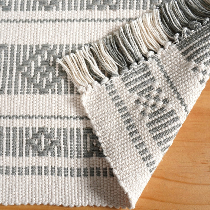 MonoLoom Fringed Cotton Placemat Set Of 6