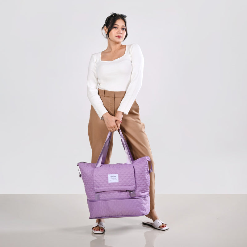 Montara Waterproof Over Night Bag Foldable Expandable Violet