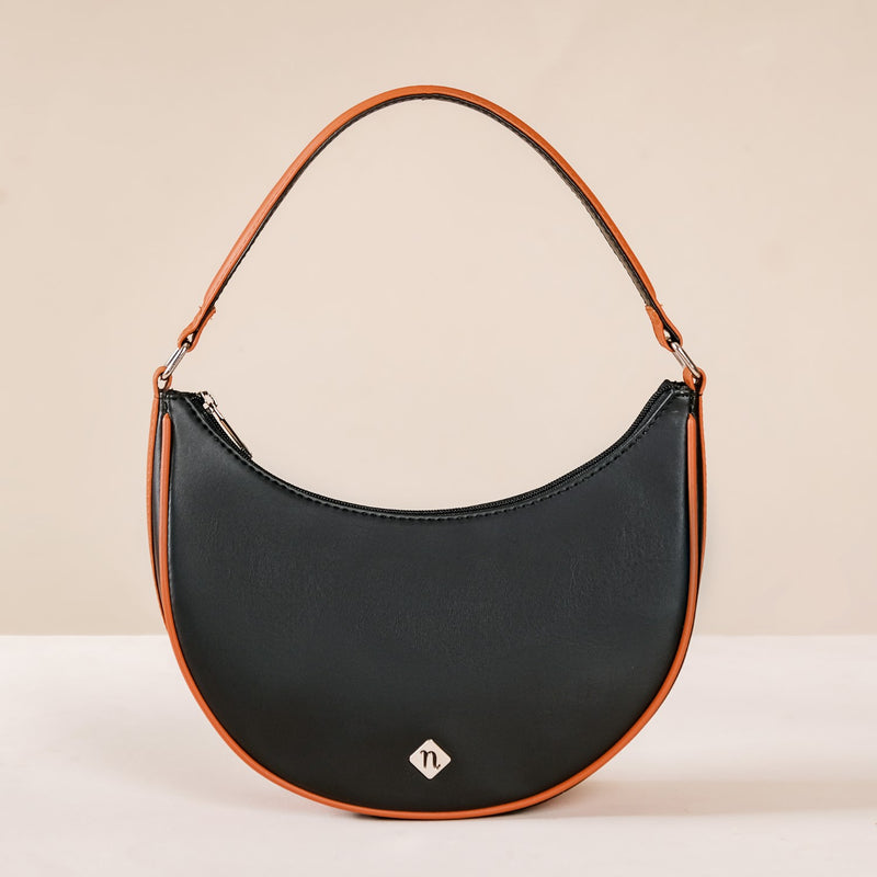 Moon Shoulder Bag For Women Black