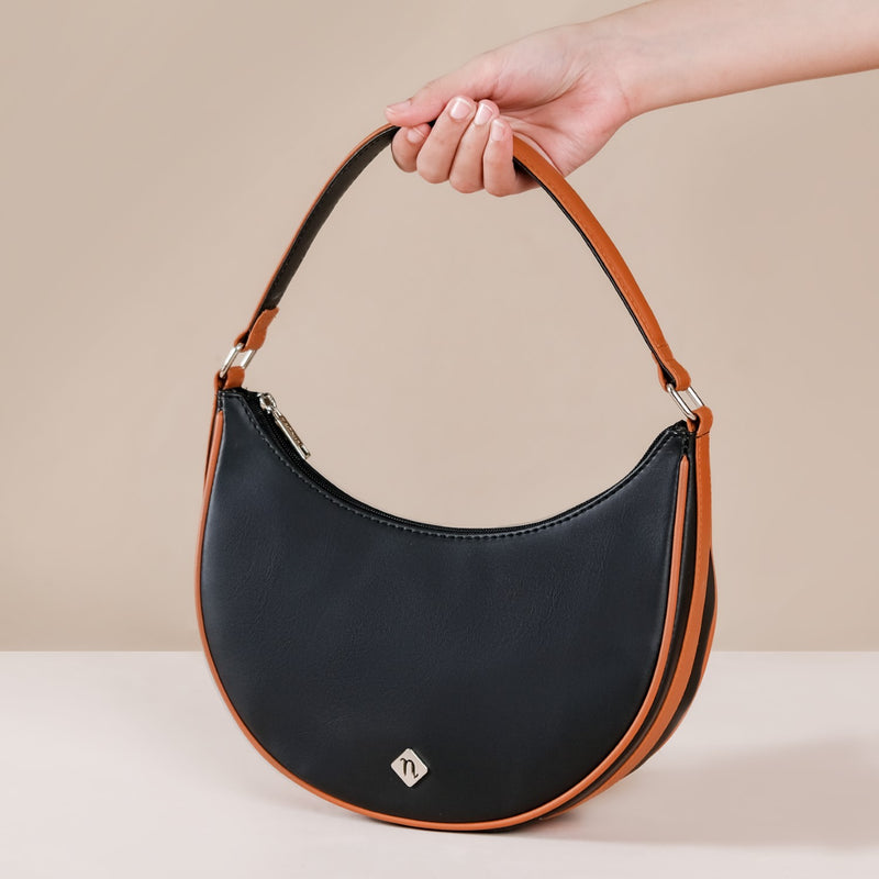 Moon Shoulder Bag For Women Black