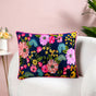 Moonlit Floral Velvet Embroidered Cushion Cover 50x35cm
