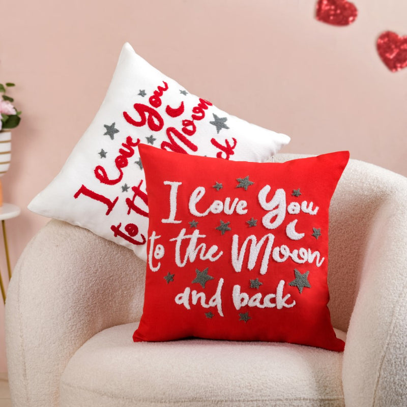 Moon And Stars Cushion Cover For Couch Set Of 2 16x16 Inch