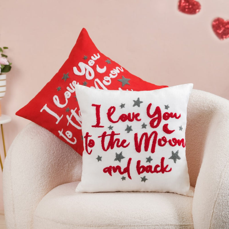 Moon And Stars Cushion Cover For Couch Set Of 2 16x16 Inch