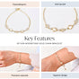 Moonstone Gold Chain Bracelet
