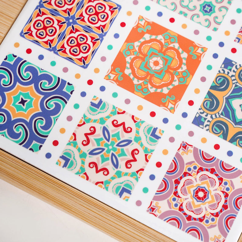 Moroccan Magic Rectangle Cheeseboard With Knife 29x17cm