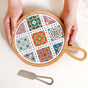 Moroccan Magic Round Cheeseboard With Knife 20cm