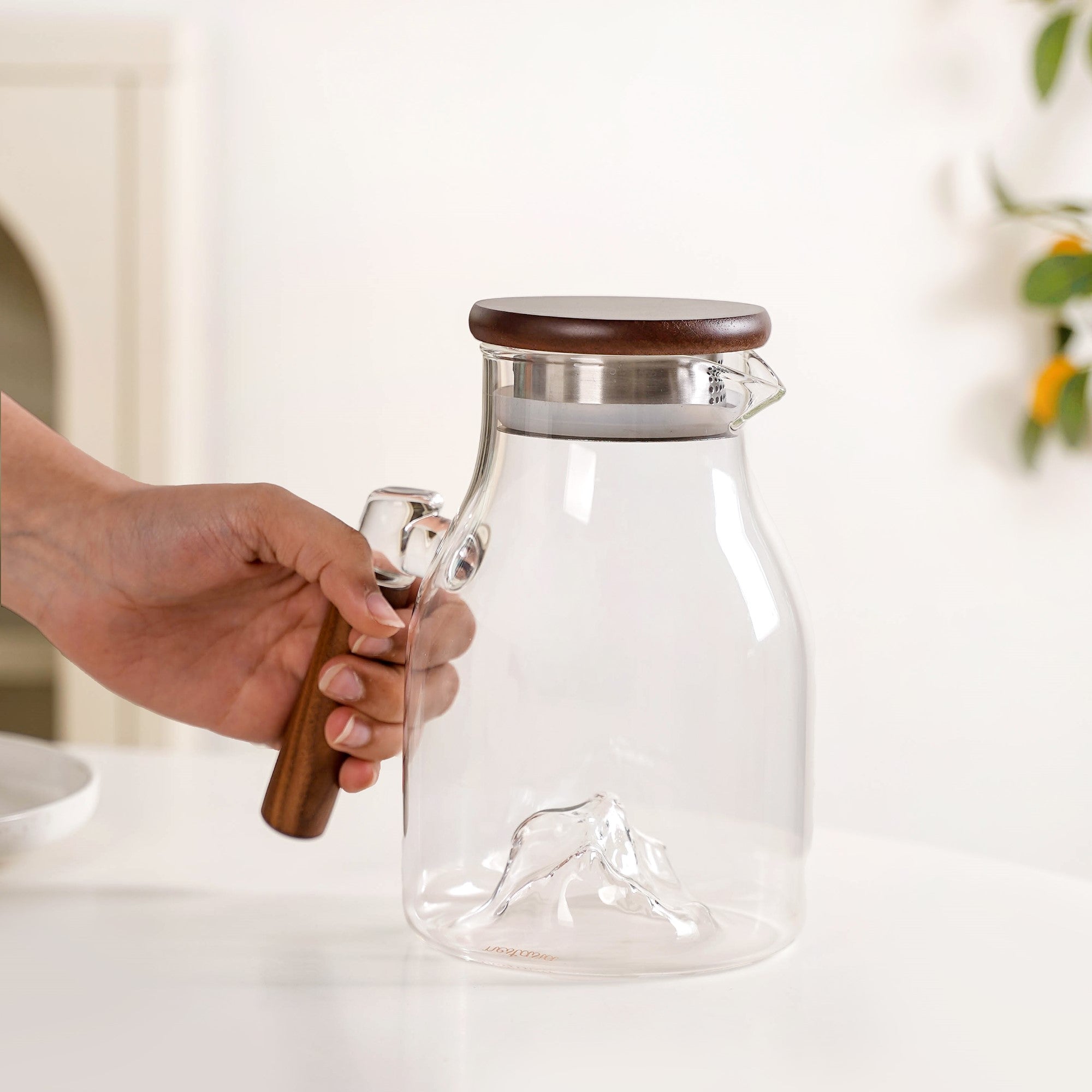 Mountain Base Glass Pitcher 1400ml Online - Premium Jug | Nestasia
