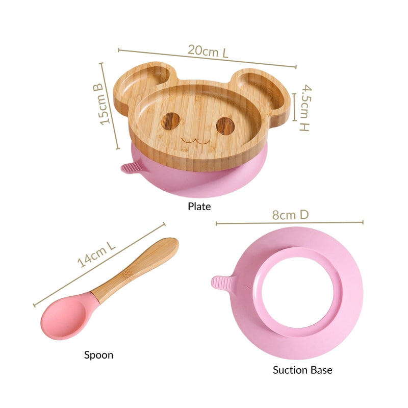 Mouse Suction Baby Plate With Matching Spoon