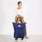 Movo Dual Expansion Travel Bag With Removable Wheels Dark Blue