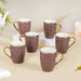 Chocolate Brown Teacup Set of 6 330ml