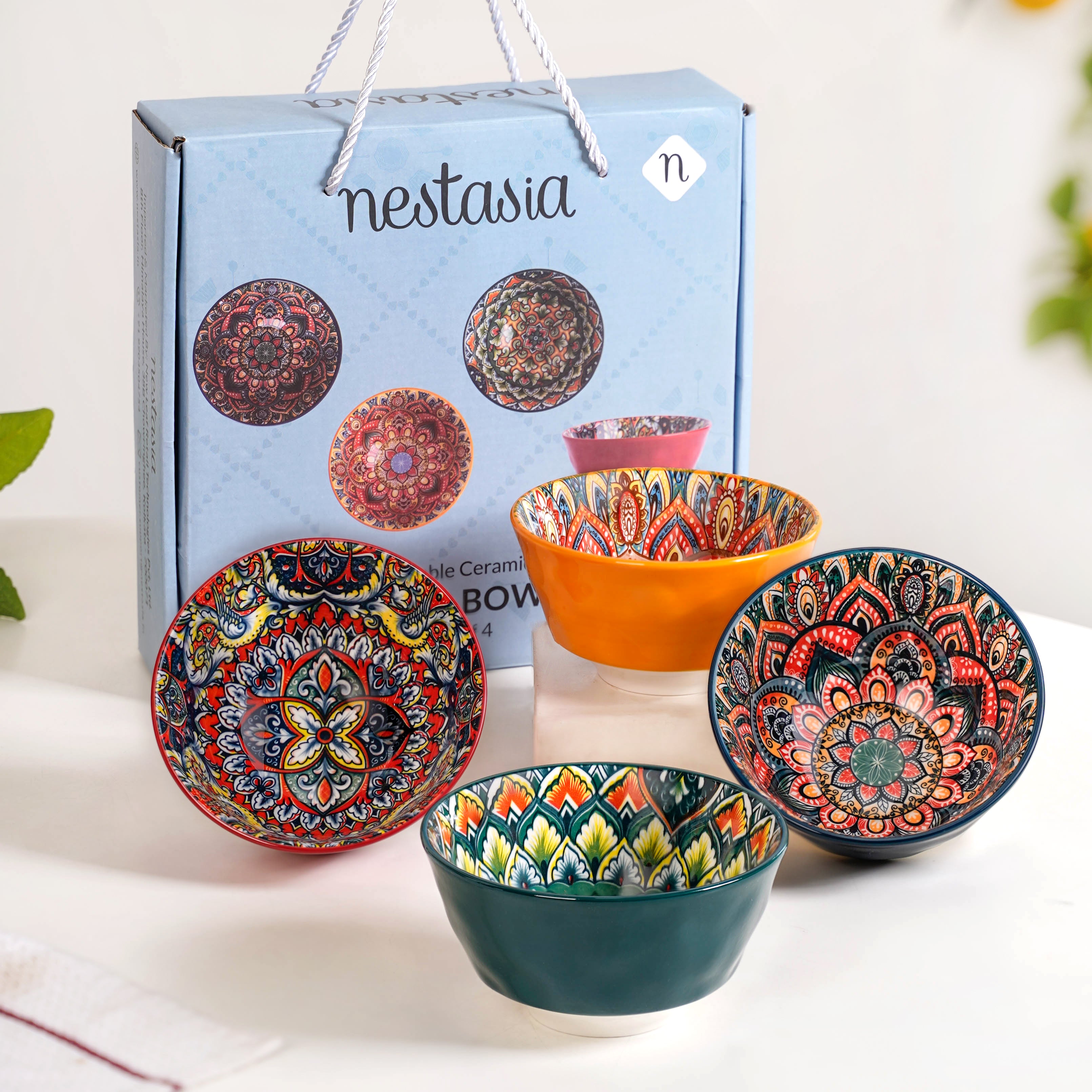Multicolour Mandala Snack Bowl Set Of 4 380ml