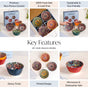 Multicolour Mandala Snack Bowl Set Of 4 380ml
