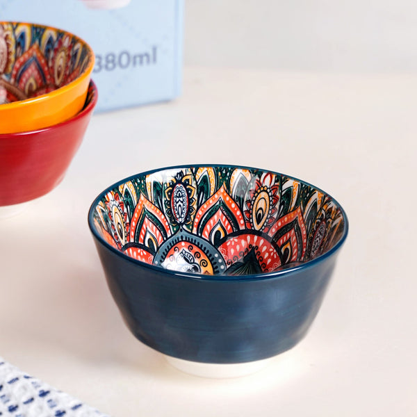 Multicolour Mandala Snack Bowl Set Of 4 380ml