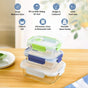 Kaleido Food Containers With Air Vents Set Of 3 370ml 660ml 1000ml