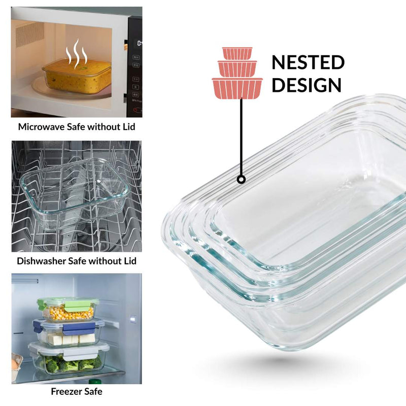 Kaleido Food Containers With Air Vents Set Of 3 370ml 660ml 1000ml