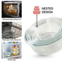 Kaleido Round Stackable Food Containers With Air Vents Set Of 4 390ml 630ml 960ml 1400ml