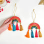 Rainbow Christmas Ornament Set of 2 Multicolour