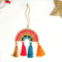 Rainbow Christmas Ornament Set of 2 Multicolour