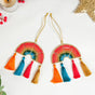 Rainbow Christmas Ornament Set of 2 Multicolour