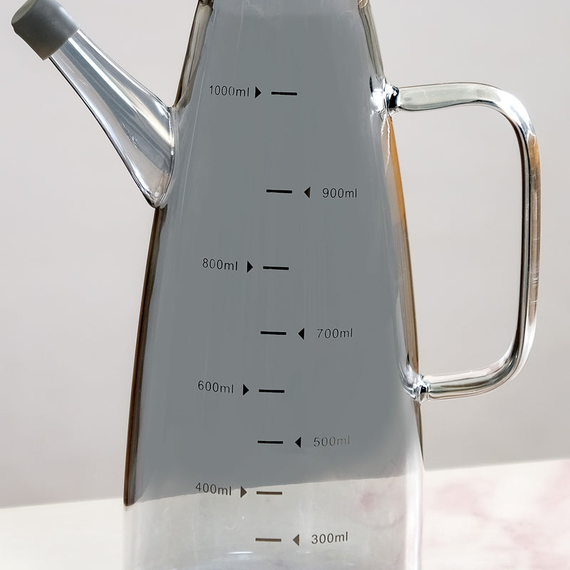 Multipurpose Borosilicate Grey Glass Jar 1000ml