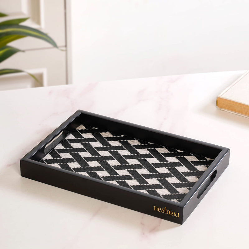 Multipurpose Decorative Tray Black Small