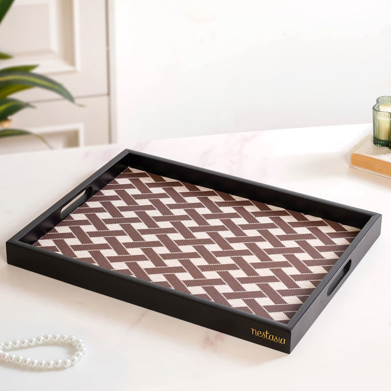Multipurpose Decorative Tray Brown Large