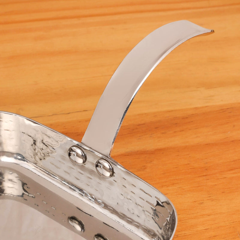 Multipurpose Hammered Stainless Steel Serving Dish Set Of 2