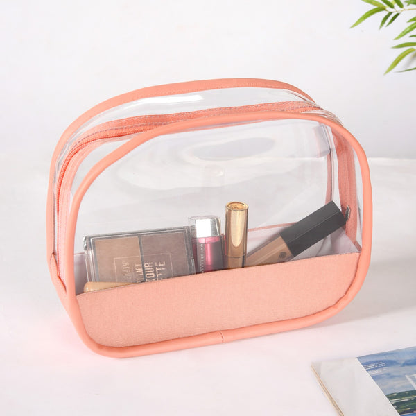 Multipurpose Makeup And Travel Pouch Set Of 4 Pink