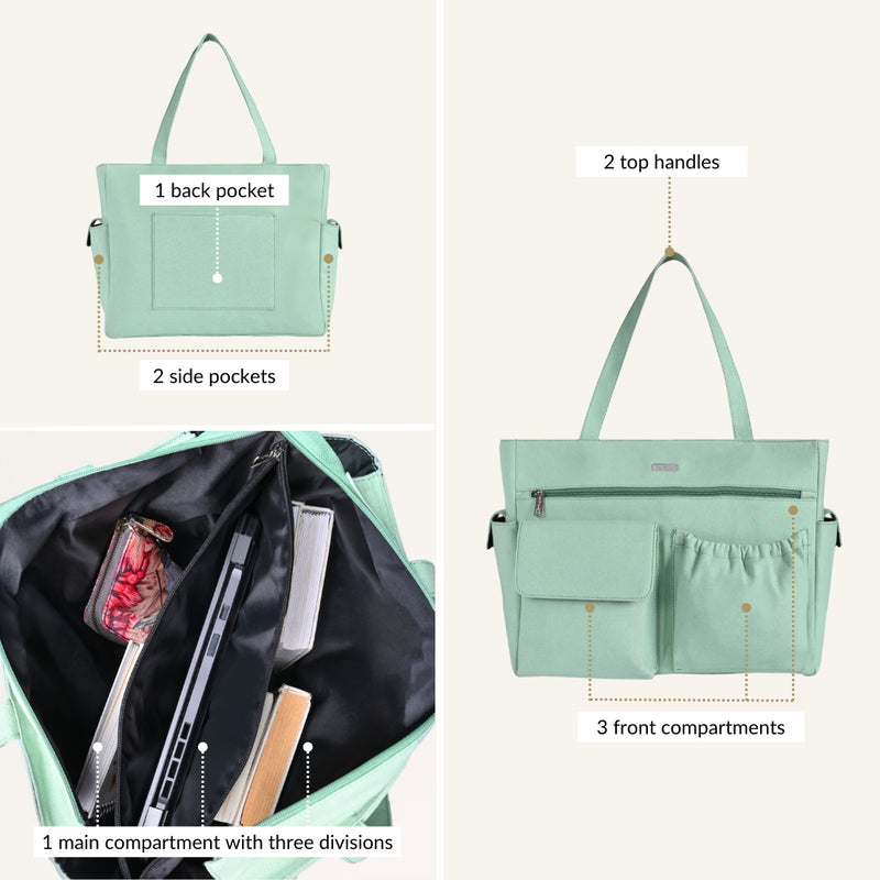 Multipurpose Mint Tote Bag
