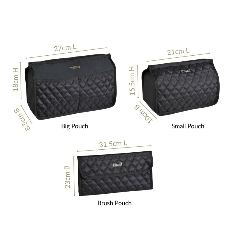 Multipurpose Travel Pouch Set Of 3 Black