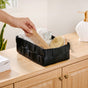 Multipurpose Vegan Leather Basket Black