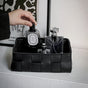 Multipurpose Vegan Leather Basket Black