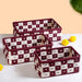 Multipurpose Storage Basket Set Of 3 Burgundy