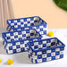 Multipurpose Storage Basket Set Of 3 Royal Blue