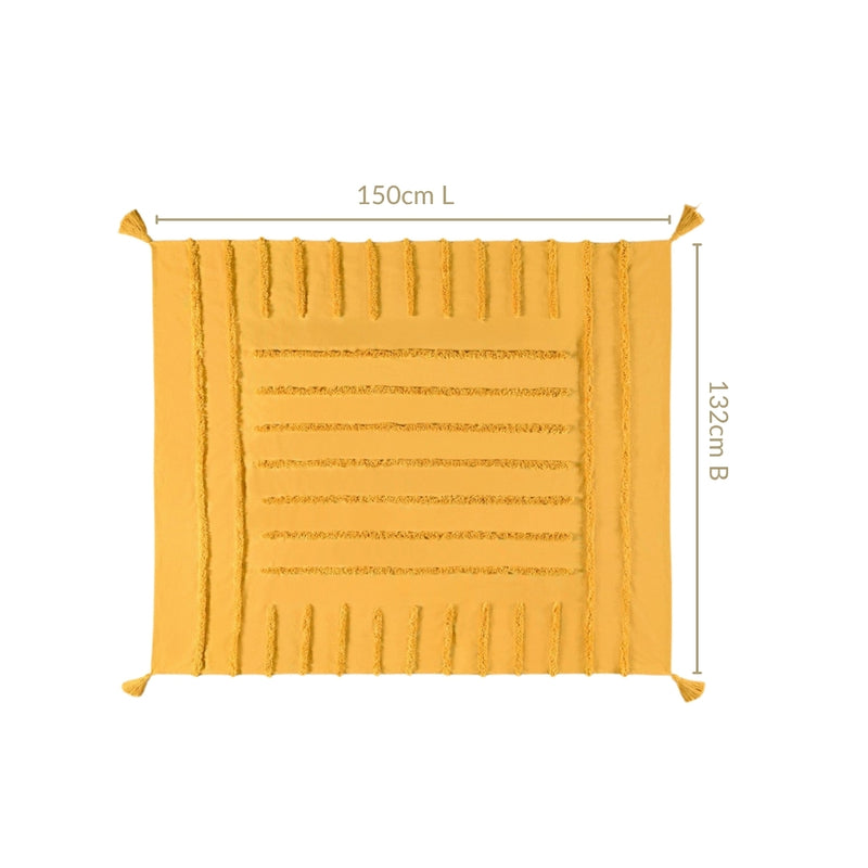 Mustard Mornings Pure Cotton Throw