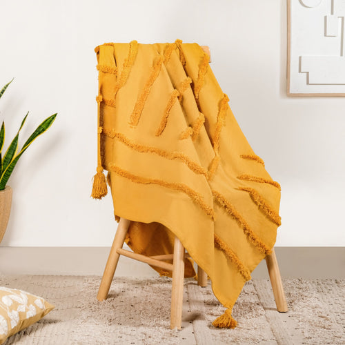 Mustard Mornings Pure Cotton Throw