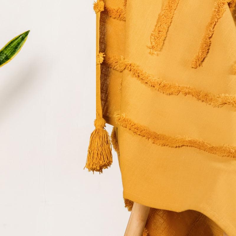 Mustard Mornings Pure Cotton Throw