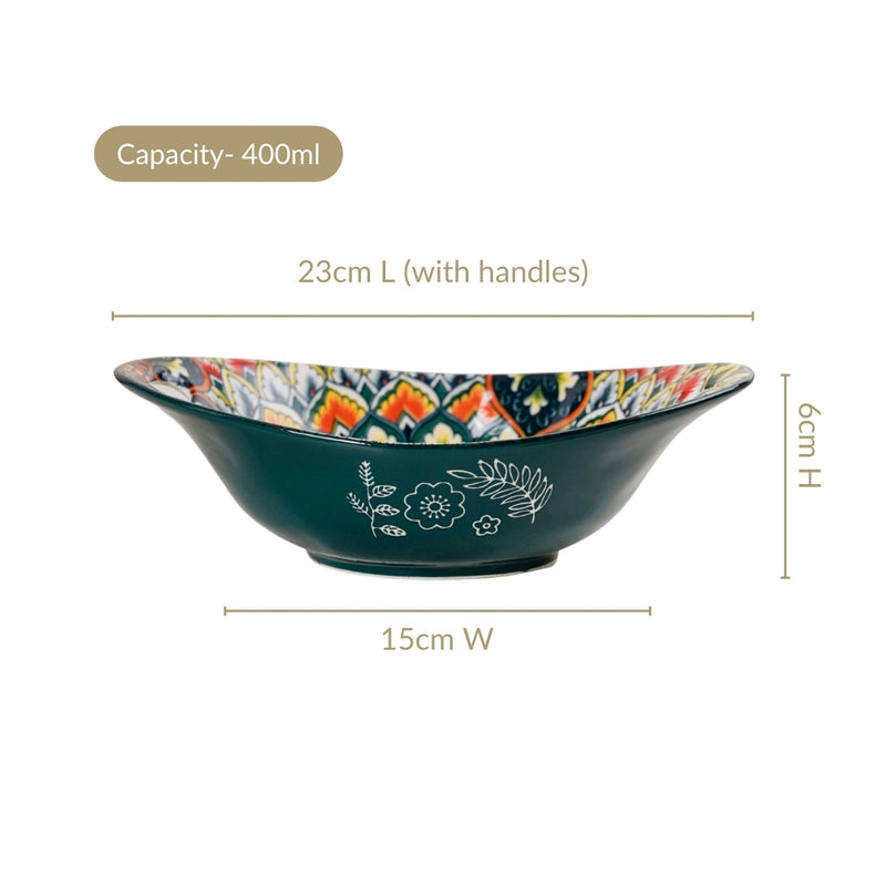 Mystic Mandala Long Dish With Handles 400ml