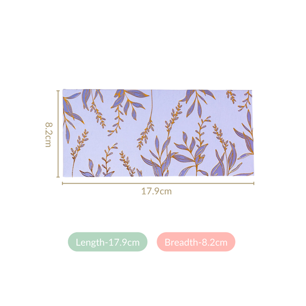 Lavender Leaf Paper Money Envelope For Weddings Set Of 12