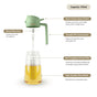 Spray And Pour Oil Dispenser Bottle Green 470ml With Spoon