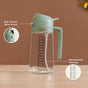 Spray And Pour Oil Dispenser Bottle Green 470ml With Spoon