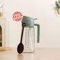 Spray And Pour Oil Dispenser Bottle Green 470ml With Spoon