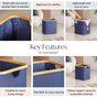 Fabric Storage Basket Blue