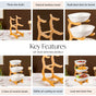 White 3 Tier Ceramic Fruit Bowl With Stand