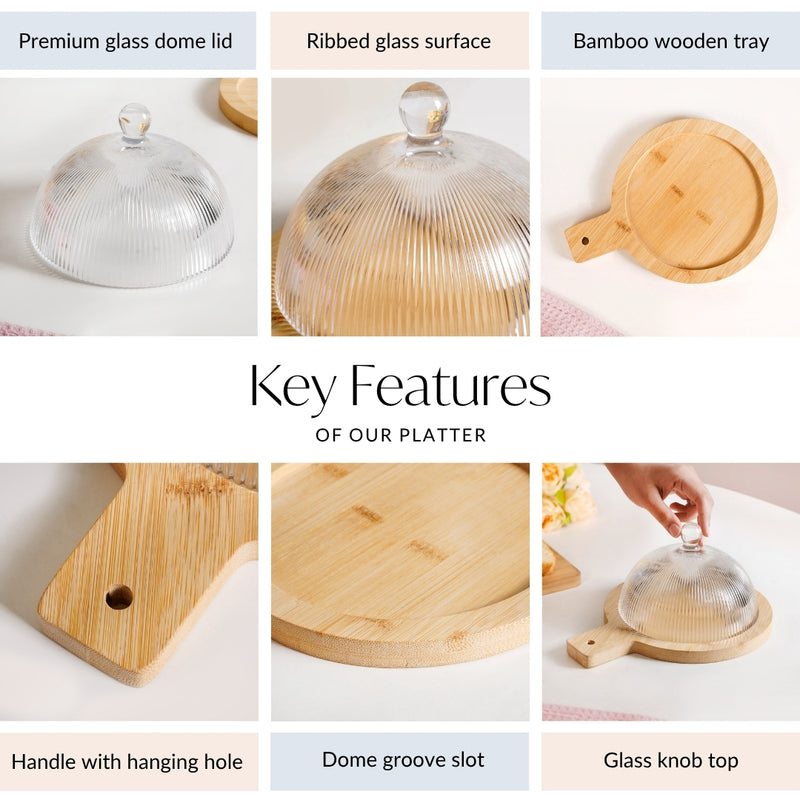 Small Serving Platter With Cloche 16cm