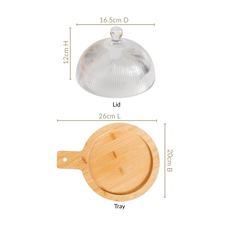 Small Serving Platter With Cloche 16cm
